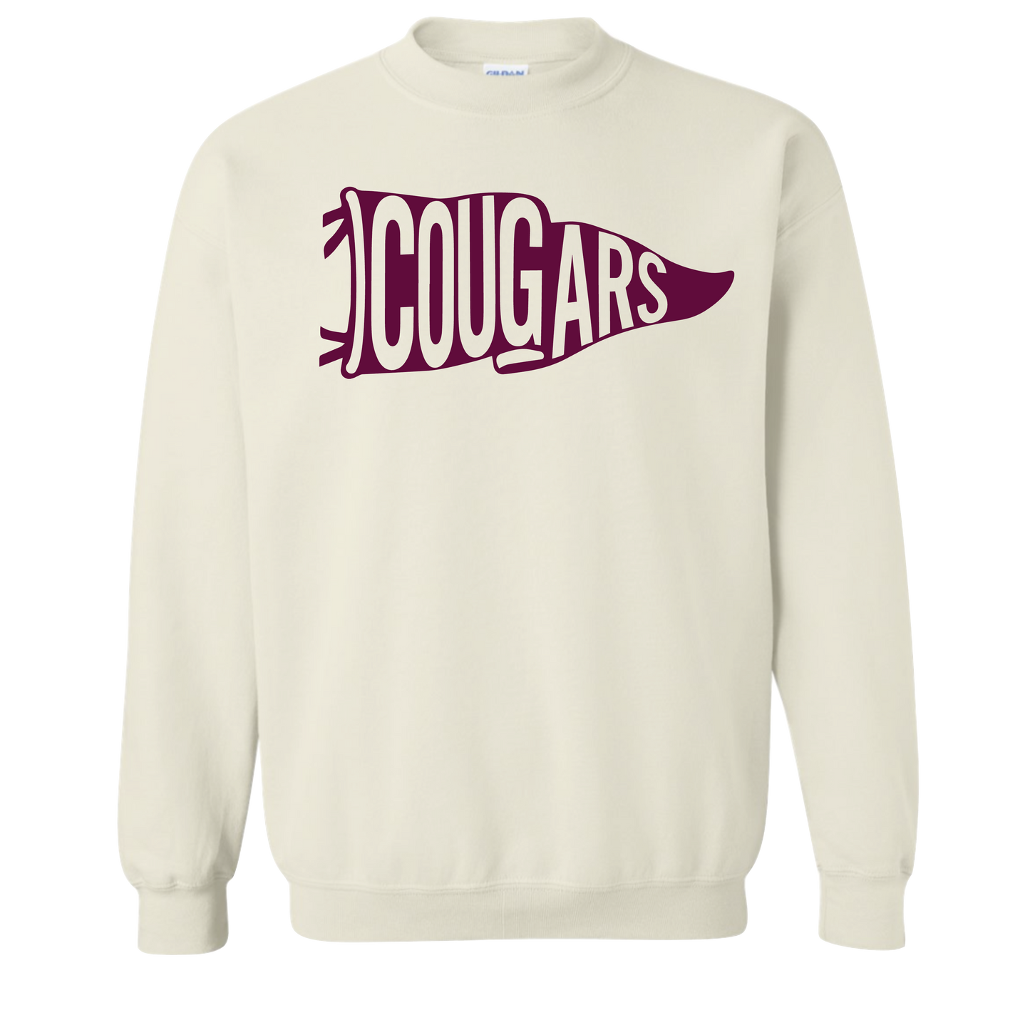 COUGAR PENNANT CREWNECK