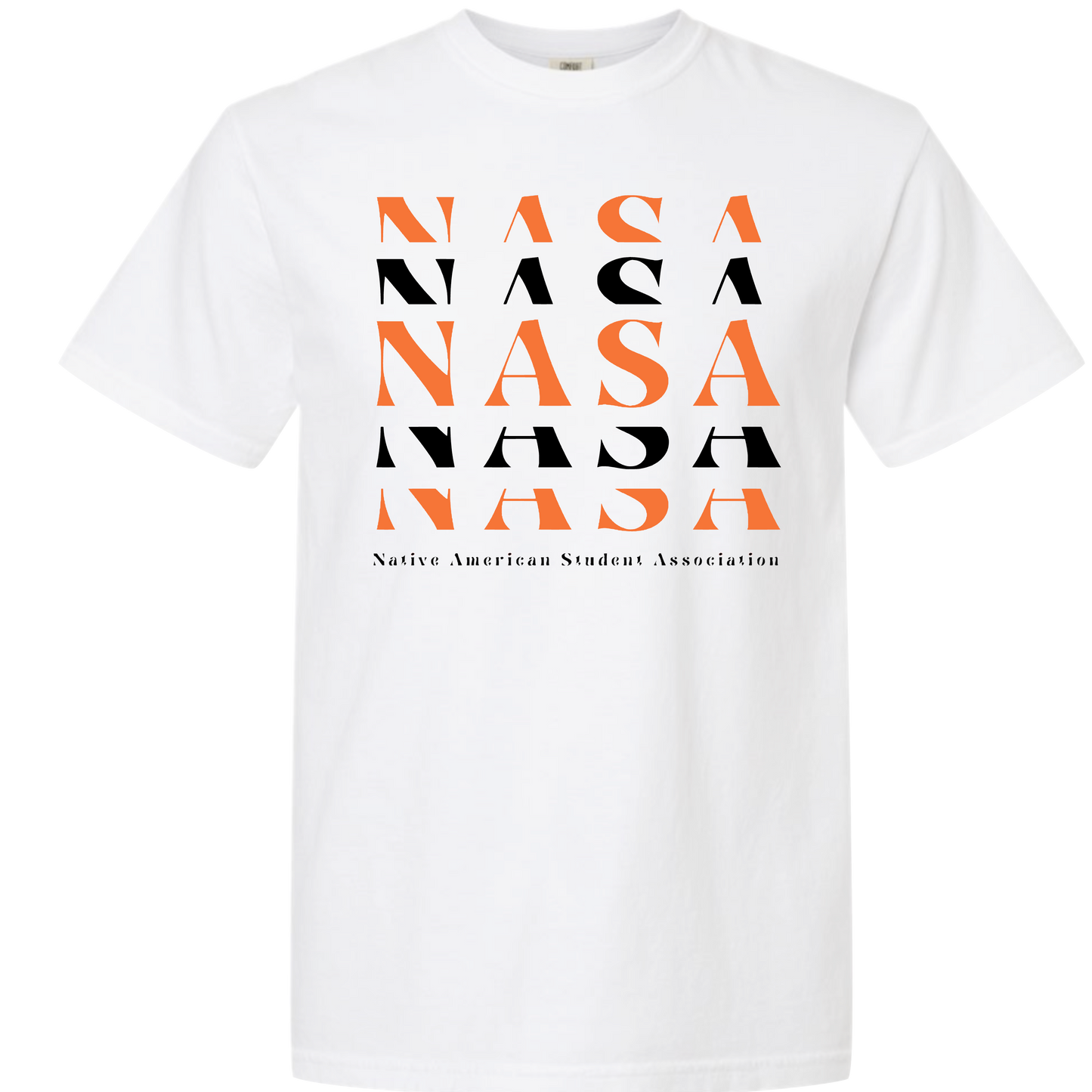 BLACK AND ORANGE NASA STACKED
