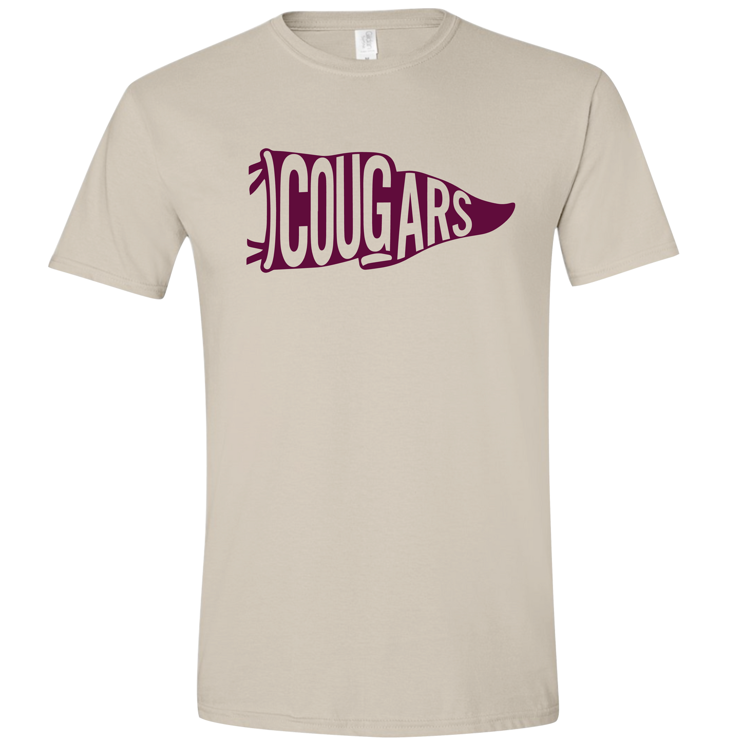 COUGAR PENNANT TEE IN SAND