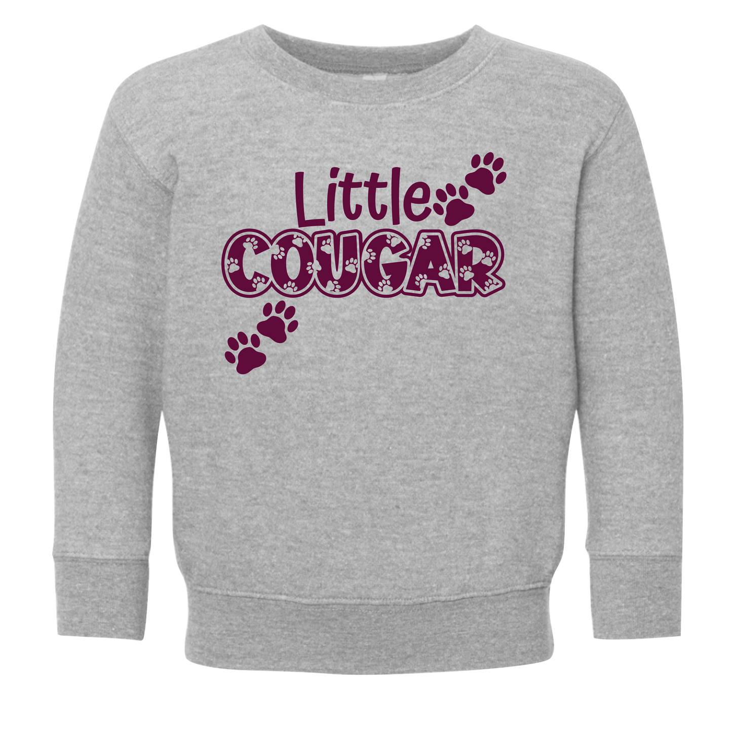 GRAY - LITTLE COUGAR - LONG SLEEVE TEE