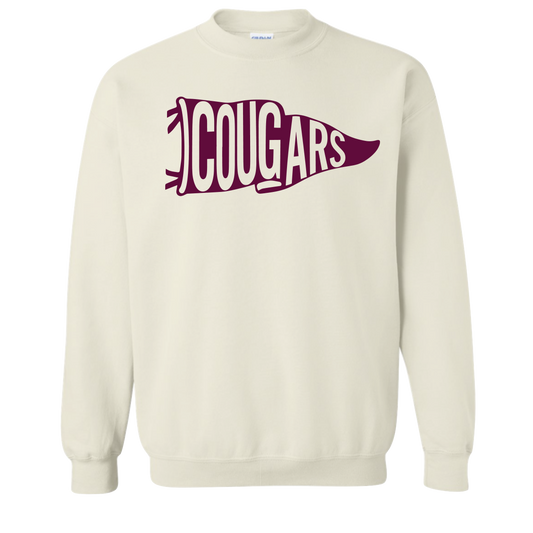COUGAR PENNANT CREWNECK