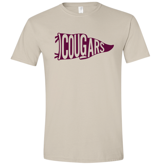 COUGAR PENNANT TEE IN SAND